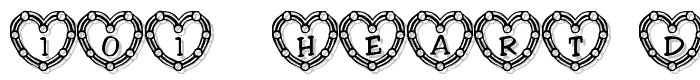 101! Heart Deco font